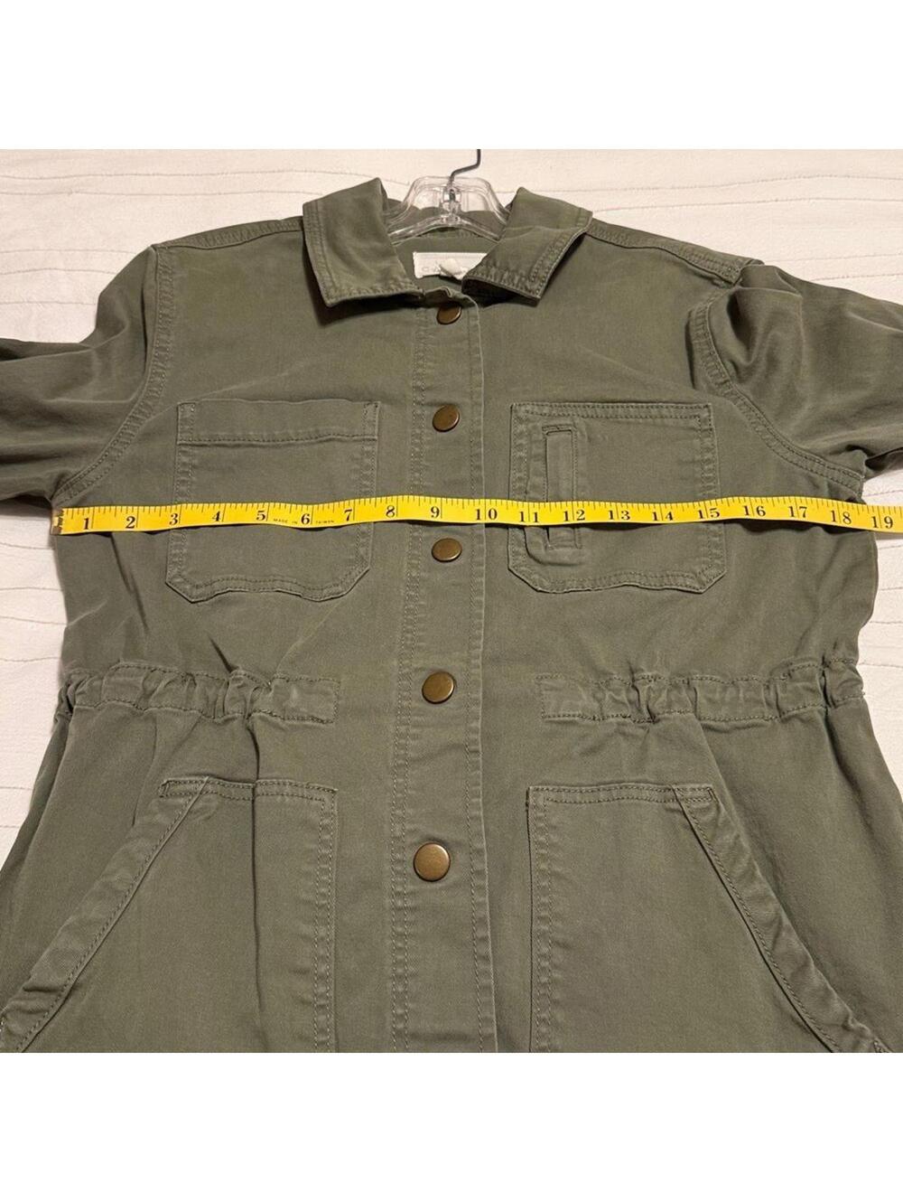 Caslon Olive Utility Jacket Women's S Nordstrom Multiple Pockets - Picture 8 of 9